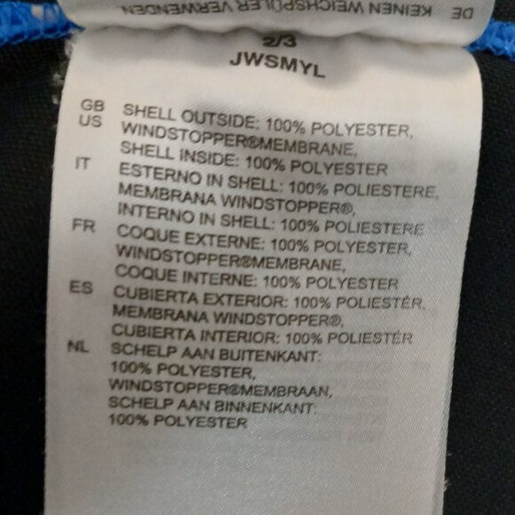 GORE Wind Stopper Softshell Jacket Women's Size S Blue Running Wear Polyester - Picture 7 of 7